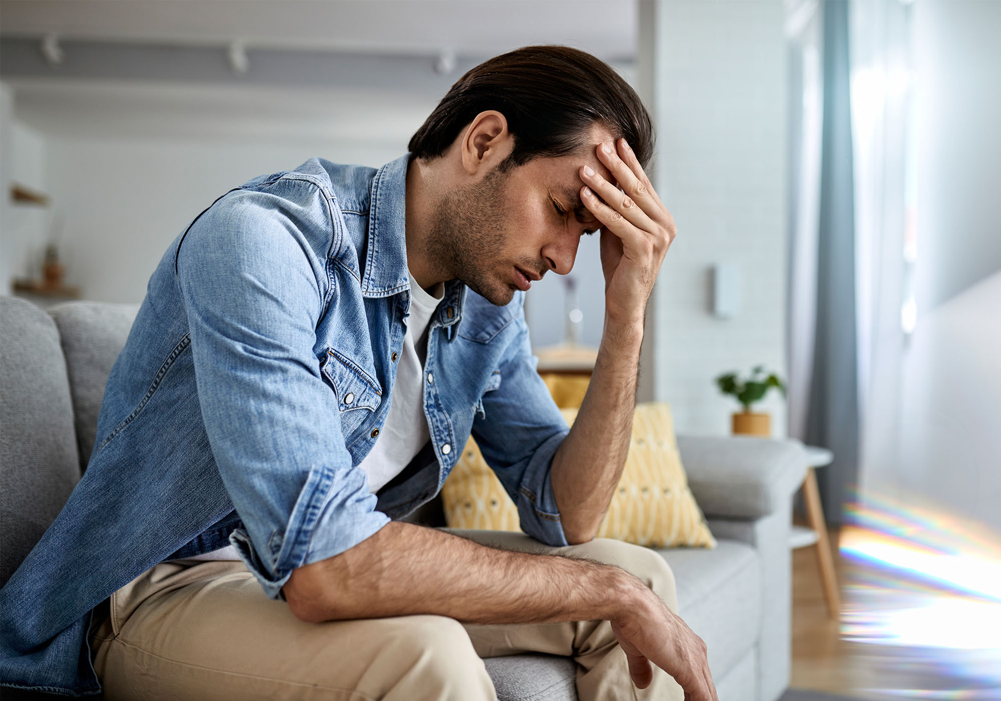 man in stress
