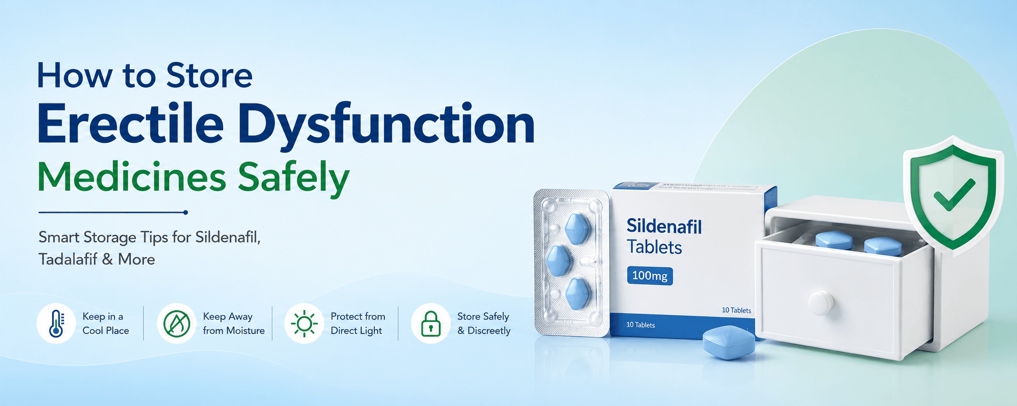 storing erectile dysfunction medicines